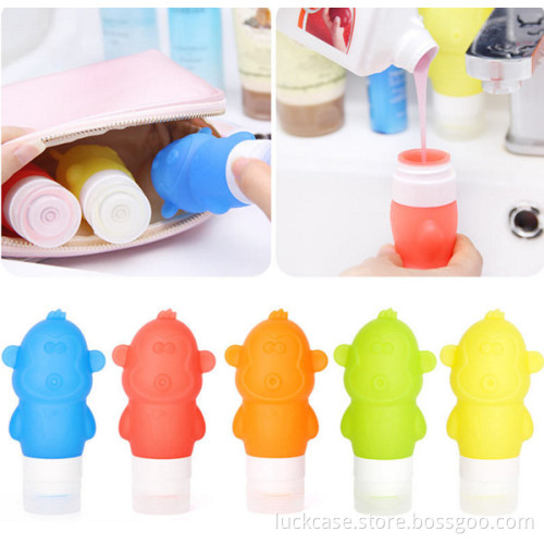 2017 Promotion empty silicone travel mini containers cosmetics clear silicone tube